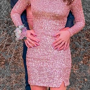 Homecoming Dress, Rose Gold, Size XS